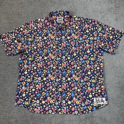 RSVLTS X NFG New Found Glory Camicia Uomo 3XL Bottoni Tiki Kunuflex Floreale - Immagine 1 di 4