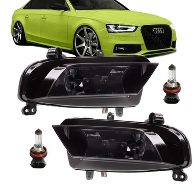 Satz H8 Nebelscheinwerfer Klarglas Smoke passt für A4 B8 Facelift Bj 2011-2015 - Bild 1 von 4