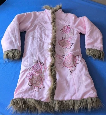 Casaco reversível The Children’s Place Girls rosa pele sintética tamanho 10/12 - Imagem 1 de 4