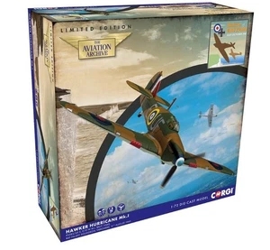 CORGI AVIATION ARCHIVE HAWKER HURRICANE MK.1 P/O 'BILLY' FISKE AA27609 - Picture 1 of 6