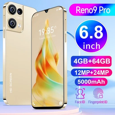 Reno9 Pro Smartphone Android Unlocked 6.8'' 4+64GB 5000mAh 12+24MP Dual Camera - Image 1 of 4