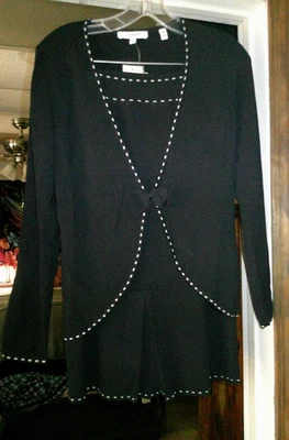 Vertigo Paris Black 2 Piece Suit Jacket & Skirt Size Medium- New With Tags - Image 1 of 4