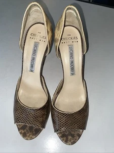 Tacones altos de piel de serpiente Luciano Padovan talla 38,5 - Imagen 1 de 5