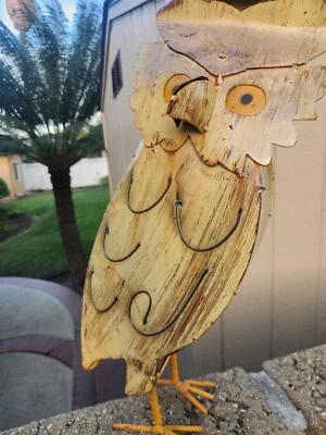Металлическая сова ручной работы, украшение сада, украшение двора - Изображение 1 из 2