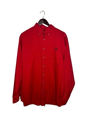 Vtg PIONEER SEEDS Shirt Mens Large Tall Blue Generation  RED Long Sleeve  USA - Image 1 of 3