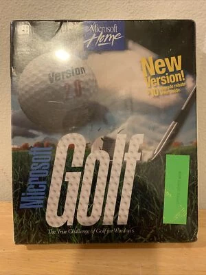 Microsoft Golf 2 (PC, 1994) For Windows big box vintage software SEALED NEW - Image 1 of 4