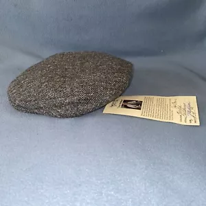 Cappelli Hanna vintage Donegal Irlanda pura nuova lana toppa berretto newsboy irlandese medio - Foto 1 di 14