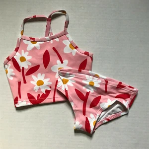 Hanna Andersson Girls Pink Daisy Sunblock Tankini Set _ 2T - Picture 1 of 3