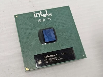 Intel Celeron 800MHz, SL4TF, Socket 370, 100MHz FSB, 128KB Cache Coppermine Core - Image 1 of 2