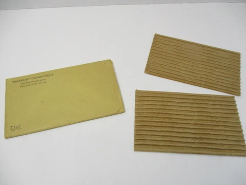 1957 US Silver Proof Set Coin Mint OGP Flat Pack Envelope Only, No Coins, VGC Cover