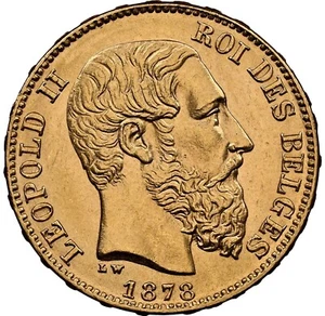 Belgium - 1878 Leopold II 20 Francs - NGC MS65 - GORGEOUS PRISTINE GEM! - Picture 1 of 4
