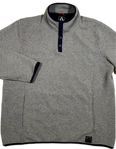 NWOT Gerry Men's Gray Waffle Knit Ribbed Fleece Lined Full Zip Jacket Coat XXL - Picture 1 of 4