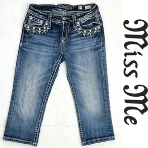 Miss Me Kids Cuffed Capri Jeans Size 14(juniors) JK7287P2  - Picture 1 of 9