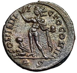Constantine I The Great "Sol, Captive at Feet" Rome Rare Extremely Fine - Picture 1 of 5
