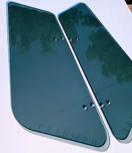 TRIUMPH  TR2, TR3, TR3A, TR3B 1953-1962 NEW REPLACEMENT WINDWINGS WITH LOGO  - Picture 1 of 9