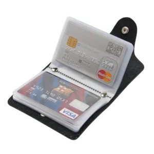 24 Karten Pu Leder Kredit ID Visitenkarten Halter Tasche Geldbörse Portemonnaie Box - Bild 1 von 16