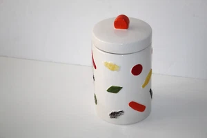 Liquorice Allsorts Ceramic Storage Jar Biscuit Barrel 3D - Picture 1 of 8