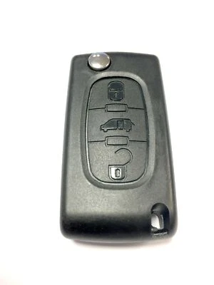 REMOTEFOBCENTRE Funda llave abatible RFC 3 botones para llavero remoto Citroen Berlingo Dispatch