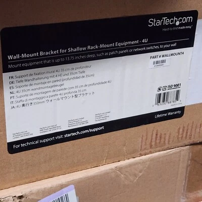 Startech Wall mount 4U Wall Mount Rack New - Image 1 of 2