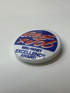 Great Job Walmart Excellence Award Badge Button Pin - Picture 1 of 3