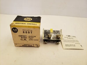ALLEN BRADLEY 800T-XD3 CONTACT BLOCK SHALLOW BLOCK 1 NO SERIES D NIB - Picture 1 of 6