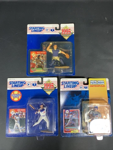 Lot Of 3 Mike Piazza #31 Dodgers 1994 & 1995 Starting Lineup MLB Action Figure Cover