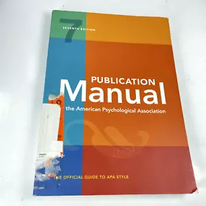 Publication Manual (OFFICIAL) 7th Edition of the American Psychological GOOD - Picture 1 of 2