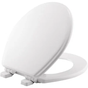 Bemis 500EC 390 Round Enameled Wood Toilet Seat in Cotton White - Picture 1 of 3