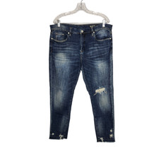 Blank NYC Crop Girlfriend Distressed Jeans Size 31