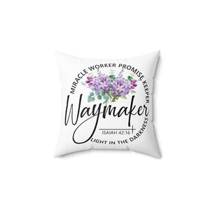 Christian Pillow Way Maker miracle worker Spiritual throw pillow Religious home - Picture 1 of 18