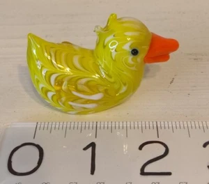 Glass Duck Fitz and Floyd Rubber Ducky Glass Menagerie 2005 GRANNY CORE Yellow - Picture 1 of 7