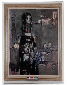 Foto original de pintura grande Zvi Mairovich צבי מאירוביץ de colección 9,3x7"" - Imagen 1 de 2