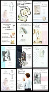 TARJETA DE PRIMERA SANTA COMUNIÓN ~ 1a Comunión ~ Tarjetas de calidad - Elección de diseño - Imagen 1 de 56