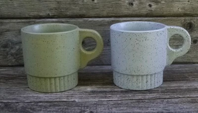 Robert Gordon Australia Stoneware 300ml Mug x 2 *Grey & Olive Speckle Movida - image 1 of 4