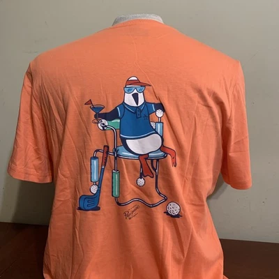 Camiseta Penguin Para Hombres Mediana o Pequeña Coral Golf Chill Nueva Con Etiquetas Bebidas Salón Foto 1 de 4