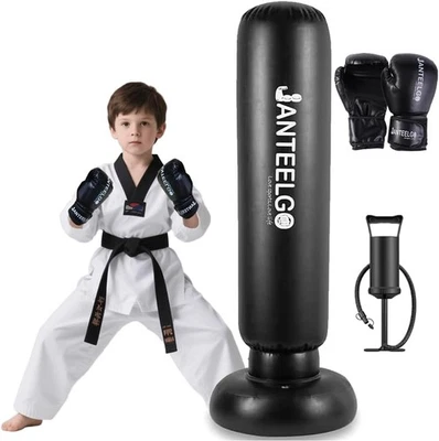 Boxsack Kinder für Karate Boxen: JanTeelGO 150cm Boxing Bag Standboxsack