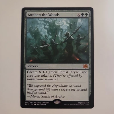 MTG - NM - Awaken the Woods - The Brothers' War (BRO) - #170 - Regular - Image 1 of 3