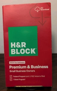 H&R Block Tax Software Premium  & Business 2024 PC - [Boxed Key Card] FAST SHIP - Picture 1 of 2