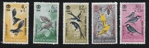 Indonesien 1965 Sc # B 160-64 Vögel postfrisch OG - Bild 1 von 1