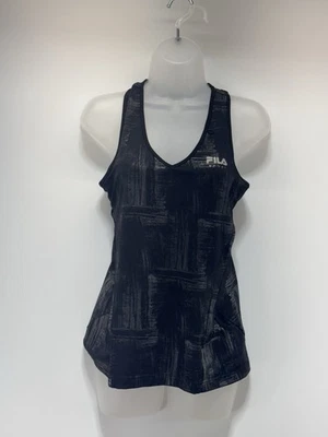 Sujetador deportivo Fila Sport negro incorporado camiseta sin mangas deportiva corredor bolsillo trasero para mujer talla M Foto 1 de 4