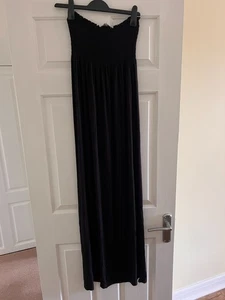Cameo Rose Black Bandeau Elasticated Top Maxi Dress Size SM Hardly Worn - Picture 1 of 4