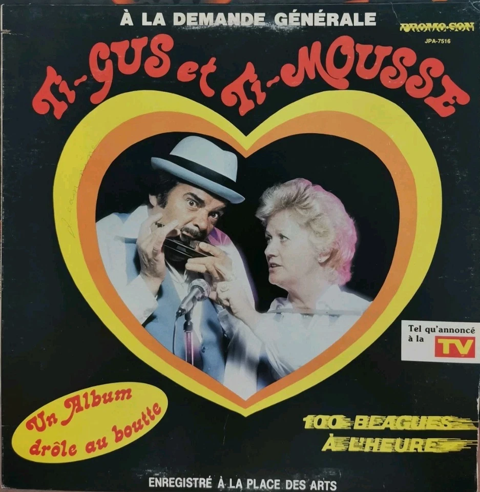 Vinyl LP Ti-Gus Et Ti-Mousse ‎– A La Demande Generale VG JPA-7516 Canada Comedy - Image 1 of 4