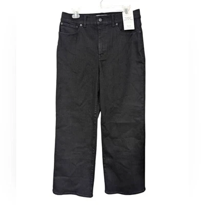 Madewell The Perfect Vintage Wide-Leg Black Wash Rinse High Rise Jeans Size 30 - Image 1 of 4