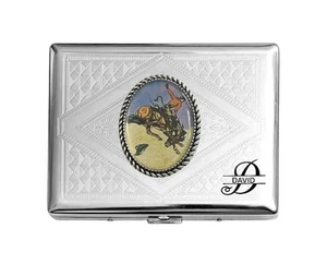 CUSTODIA PORTASIGARETTE WESTERN COWBOY ACCIAIO INOX OMAGGIO MONOGRAMMA INCISO LASER /C1 - Foto 1 di 3