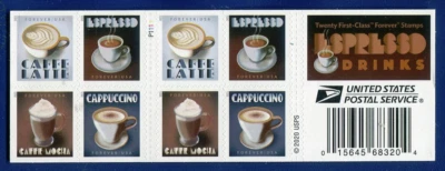 Scott 5569-5572  5569 Booklet 20 Stamps MNH Expresso Coffee - Image 1 of 2