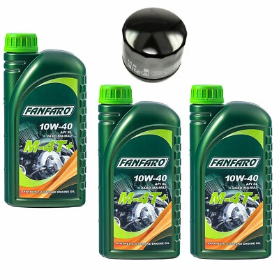 Motoröl Ölfilter HF552 Set 10W40 3 Liter für Moto Guzzi California Quota Mille - Bild 1 von 4