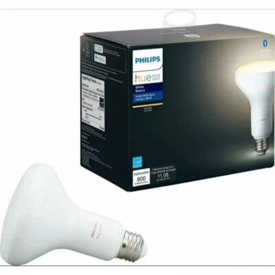 Philips Hue White BR30 LED Smart Bulb Bluetooth & Zigbee Compatible 9W 2700K Dim - Image 1 of 4