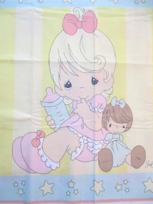 Fabric Spectrix Precious Moments Panel Girl & Boy with Toys $8.95 - Image 1 of 4