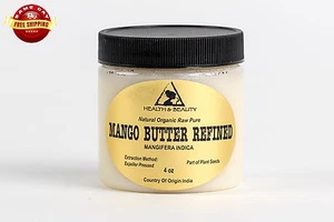 MANGO BUTTER ULTRA REFINED ORGANIC NATURAL RAW FRESH 100% PURE 4 OZ - Picture 1 of 12