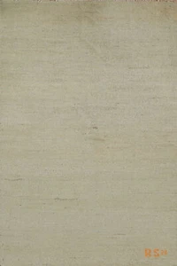 Handmade Gabbeh Solid Design Wool Modern Rug- Beige" 3x4 ft - Picture 1 of 16